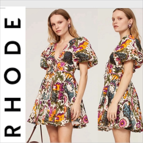 RHODE Madeline Dress in Lamu Grande 0 - Picture 1 of 10